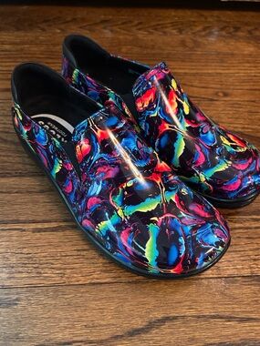 Klogs Men's Slip-On Loafers in Neon Multi-Color Abstract Print
